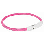 Trixie Lichtgevende Halsband Hond Flash Usb Tpu / Nylon Roze halsbanden met lichtjes