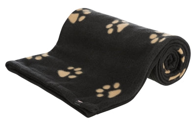 Trixie Barney Fleece Hondendeken Zwart / Beige Ass hondenmand 150x100CM