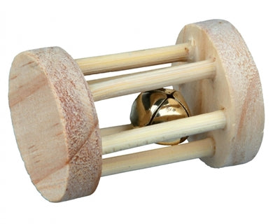 TRIXIE SPEELROL HOUT MET BEL 5X3,5 CM