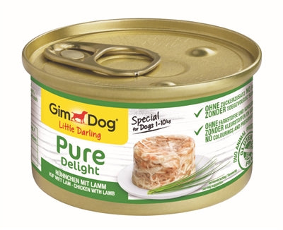 Gimdog Little Darling Pure Delight Kip / Lam hondenvoer natvoer 12x85 gr