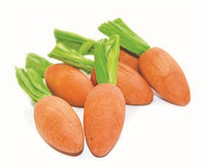 Critter'S Choice Happy Pet Carrot Nibblers Knaaghout knaagdierspeelgoed 8x3X3 cm 6 st