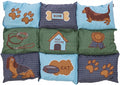 TRIXIE HONDENKUSSEN PATCHWORK BLAUW / GROEN 80X55X3 CM