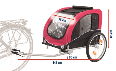 Trixie Hondenfietskar Zwart / Rood outdoor