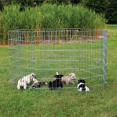 Trixie Natura Puppyren Gegalvaniseerd Metaal 8 Panelen draadkooien Dia 154 cm 61x91 cm
