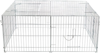 TRIXIE NATURA KNAAGDIERREN MET DAK GEGALVANISEERD METAAL 144X58X116 CM
