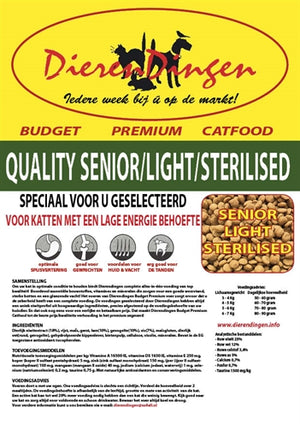 Budget Premium Catfood Quality Senior / Light / Sterilised kattenvoer droogvoer 15 kg