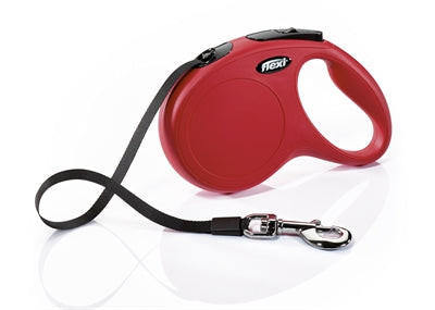Flexi Rollijn Classic Tape Rood hondenhalsband hondenriem