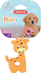 Zolux Puppyspeelgoed Latex Giraffe Oranje hondenspeelgoed 7,5x3,5x10 cm
