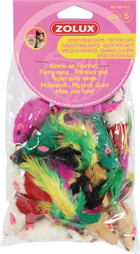 Zolux Kattenspeelgoed Bontmuisjes Assorti 24 st