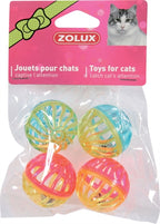 Zolux Kattenspeelgoed Bal Twist Met Bel Assorti 4 cm 4 st
