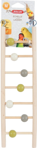 Zolux Ladder Hout 7 Treden Met Kralen vogelspeelgoed 1x8,5x35 cm