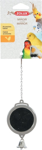Zolux Spiegel Rond Met Bel Assorti vogelspeelgoed 5,5x1X16,5 cm