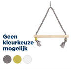 Zolux Schommel Hout Met Touw Assorti vogelspeelgoed 22x1,5x27 cm