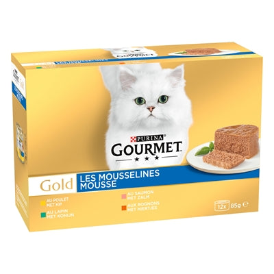 Gourmet Gold 12-PACK Fijne Mousse kattenvoer natvoer 12x85 gr