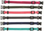 Trixie Puppy Halsband Set Fuchsia/Grafiet/Indigo/Bosgroen/Koraal hondenhalsband hondenriem nylon 17-25 cm 6 st