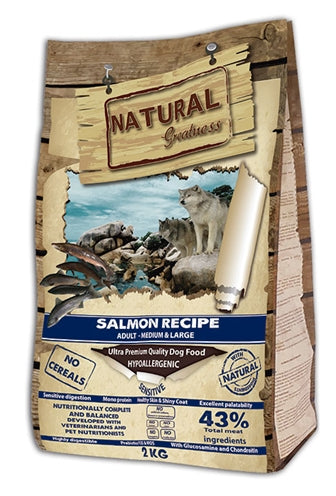 Natural Greatness Salmon Recipe Sensitive Medium / Large hondenvoer droogvoer
