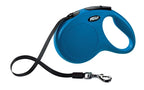 Flexi Rollijn Classic Tape Blauw hondenhalsband hondenriem