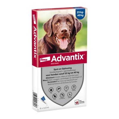 ELANCO ADVANTIX SPOT ON 400/2000 25+ KG - 6 PIP