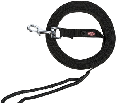 Trixie Hondenriem Sleeplijn Singelband Zwart hondenhalsband nylon