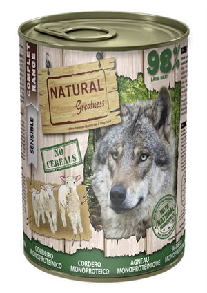 Natural Greatness Monoprotein Lamb Recipe hondenvoer natvoer