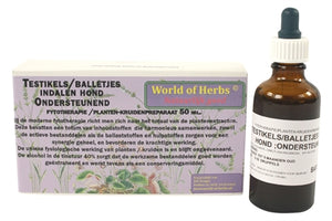World of Herbs Fytotherapie Testikel / Balletjes Indalen Hond vachtverzorging 50 ml
