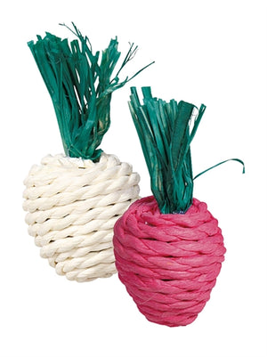 Trixie Radijs en Rettich Met Stro knaagdierspeelgoed 8 cm 2 st
