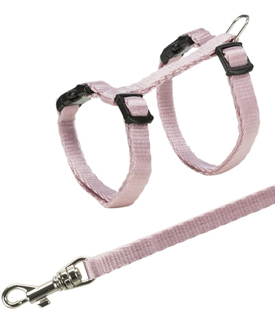 Trixie Kittentuig Met Riem Assorti halsbanden lijnen nylon 19-31 cm / 1,20 Mtr x 8 mm