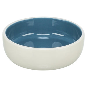 Trixie Voerbak Kat Keramiek Creme / Blauw 13 cm 300 ml