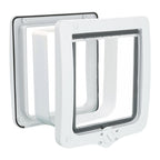 Trixie 4-WEG Kattenluik XL Inclusief Tunnelstuk Wit honden-kattenluik 24x28 cm