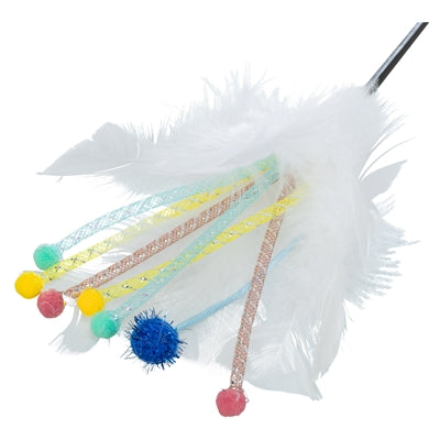 Trixie Katten Speelstok Met Veren Assorti kattenspeelgoed 41 cm