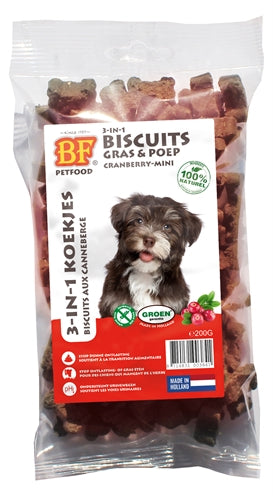 BF PETFOOD 3 IN 1 HONDENKOEKJES MET CRANBERRY MINI 200 GR