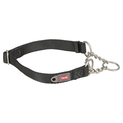 Trixie Halsband Hond Premium Halfslip Halsband Zwart hondenhalsband hondenriem nylon