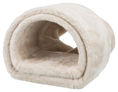 Trixie Speeltunnel Konijn / Cavia Pluche Beige knaagdierspeelgoed 80x27x21 cm