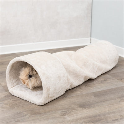 Trixie Speeltunnel Konijn / Cavia Pluche Beige knaagdierspeelgoed 80x27x21 cm