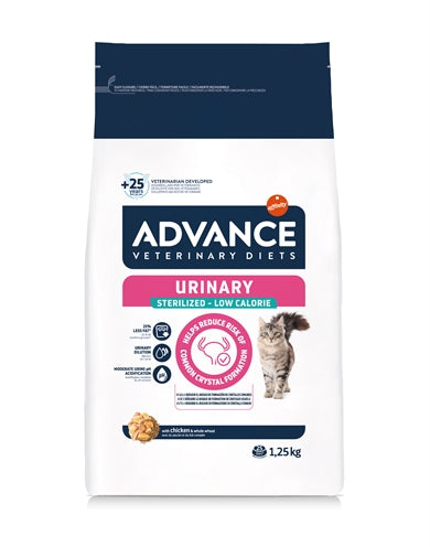 ADVANCE VETERINARY DIET CAT URINARY STERILIZED MINDER CALORIEËN 1,25 KG