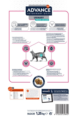 Advance Veterinary Diet Cat Urinary Sterilized Minder Calorieën kattenvoer droogvoer