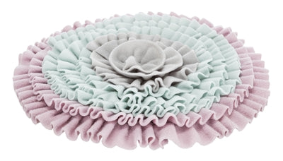 Trixie Junior Snuffelmat Zacht Roze / Mintgroen / Grijs hondenspeelgoed 38x38 cm