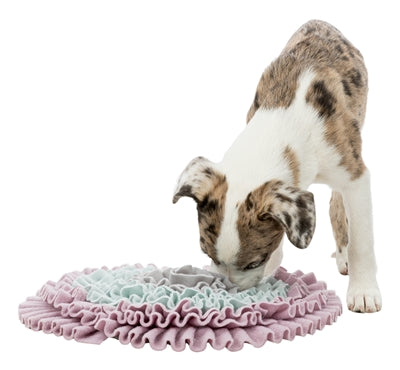 Trixie Junior Snuffelmat Zacht Roze / Mintgroen / Grijs hondenspeelgoed 38x38 cm