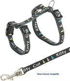 Trixie Kittentuig Junior Met Riem Kitty Cat Assorti halsbanden lijnen nylon 21-33x0,8 cm / 120 cm