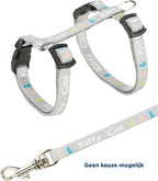 Trixie Kittentuig Junior Met Riem Kitty Cat Assorti halsbanden lijnen nylon 21-33x0,8 cm / 120 cm
