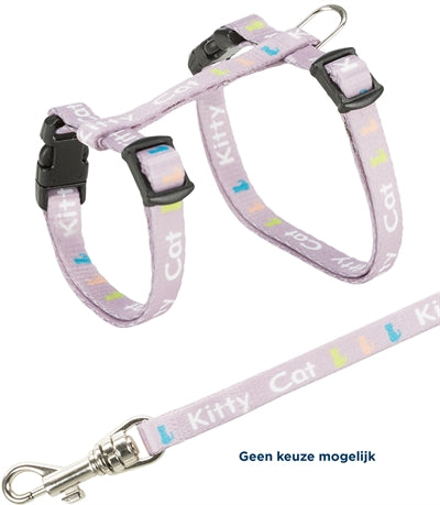 Trixie Kittentuig Junior Met Riem Kitty Cat Assorti halsbanden lijnen nylon 21-33x0,8 cm / 120 cm