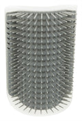 TRIXIE MASSAGEBORSTEL MUUR HOEK GRIJS 8X13 CM