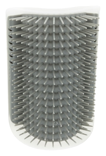 TRIXIE MASSAGEBORSTEL MUUR HOEK GRIJS 8X13 CM