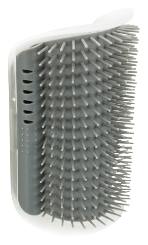 Trixie Massageborstel Muur Hoek Grijs kammen borstels 8x13 cm