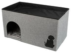 Trixie Kattenhuis Kimy Grijs kattenmand 70x40x40 cm