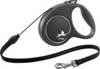 Flexi Rollijn Black Design Cord Zwart hondenhalsband hondenriem