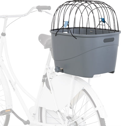Trixie Fietsmand Voor Bagagedrager Met Draadkoepel Kunststof Grijs outdoor 46x36x47 cm