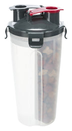 Trixie Waterfles / Voerfles Inclusief Reisbak Kunststof / Silicone outdoor 2x350 ml 11x11x23 cm