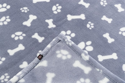 Trixie Hondendeken Kenny Fleece Bot / Pootjes Blauw hondenmand