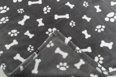 Trixie Hondendeken Kenny Fleece Bot / Pootjes Grijs hondenmand